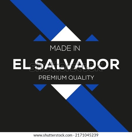 Made in El Salvador, vector illustration.