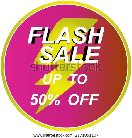 Flash sale banner up to 50% off, special limited offer