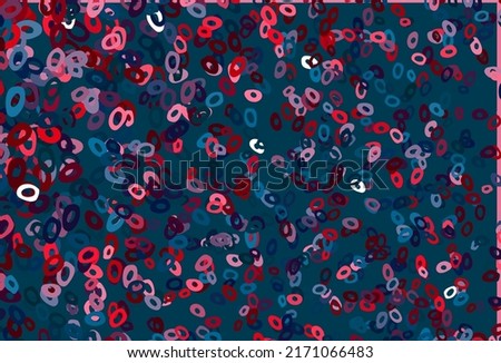 Dark Blue, Red vector backdrop with dots. Blurred decorative design in abstract style with bubbles. Template for your brand book.
