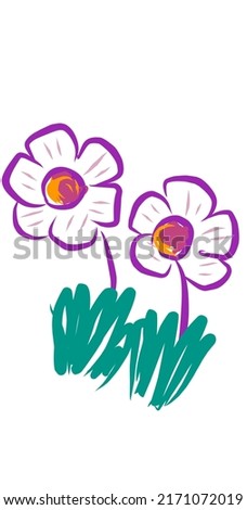two beautiful magnolia flowers illustration isolated on white background. hand drawn.
