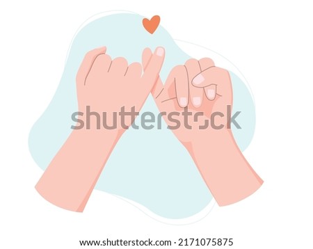 Pinky promise hands gesturing. Concept of reconciliation of friends or lovers. Royalty-Free Stock Photo #2171075875