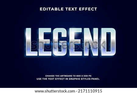 Legend editable text effect template Royalty-Free Stock Photo #2171110915