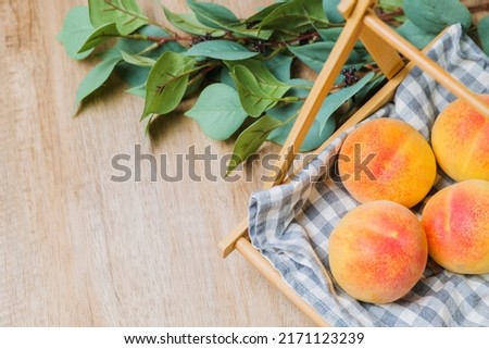 fresh and delicious summer fruit peach