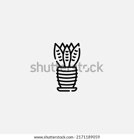 Snake plant icon sign vector,Symbol, logo illustration for web and mobile