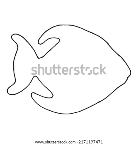 fish coloring book page for preschool children,fishing book,underwater animals