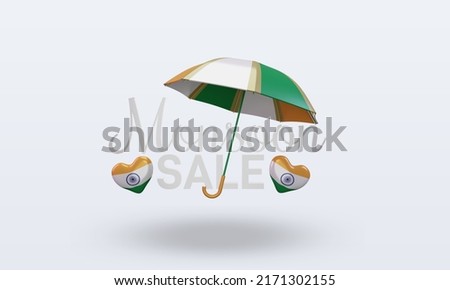 3d monsoon sale India flag rendering front view