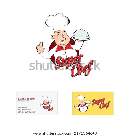 restaurant vector logo, cafe, dinner or bistro icon, cheff emblem logo vector illustration