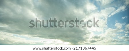 Landscape with autumn sky with clouds