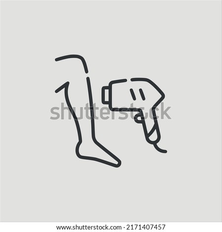 hair removal icon vector icon.Editable stroke.linear style sign for use web design and mobile apps,logo.Symbol illustration.Pixel vector graphics - Vector Royalty-Free Stock Photo #2171407457
