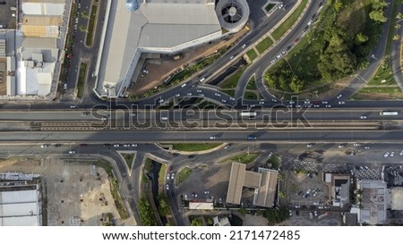 aerial view viaduct of the Federal University of Mato Grosso UFMT in Cuiabá Mato Grosso Royalty-Free Stock Photo #2171472485