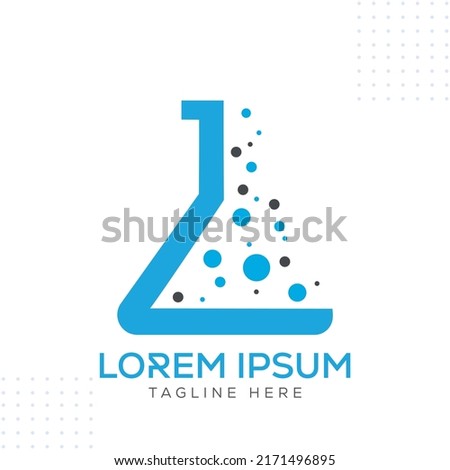 L Letter chemical flask chemistry lab Logo Design Vector Template In Modern Creative Minimal Style Royalty-Free Stock Photo #2171496895