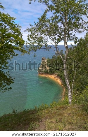 Miners Castle Pictured Rocks National Lakeshore Park in Michigan's Upper Peninsula
