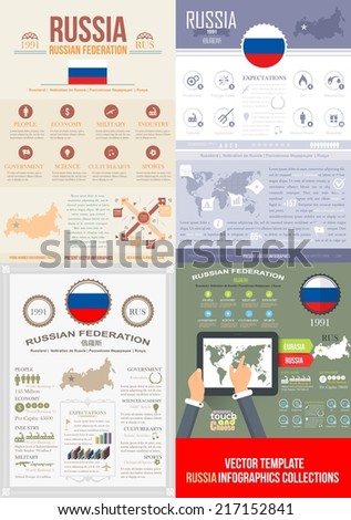 Flat National Infographics Template and Web Elements - Business, Marketing Touch and Choose Concept Vector Design Collections