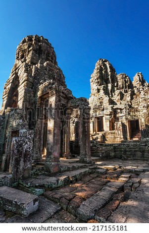 Bayon - ancient buddhist khmer temple in Angkor Wat complex, Cambodia