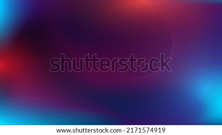 Abstract digital technology futuristic many dots particles on vibrant color background. Vector illustration