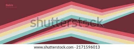 Retro background with calm lines color decoration. Vector illustration for wide banner background, music festival backdrop 