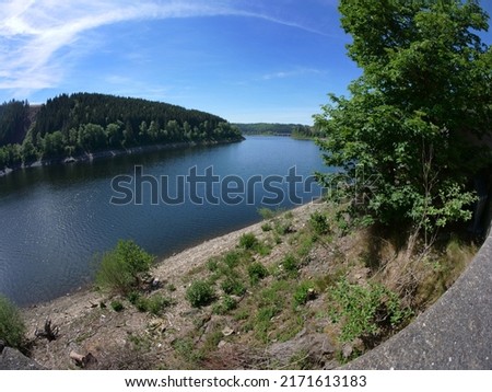 Views of the Okertalsperre in summer in Altenau in the district of Goslar in the state of Lower Saxony.
etc. Okertalsperre in different views.
