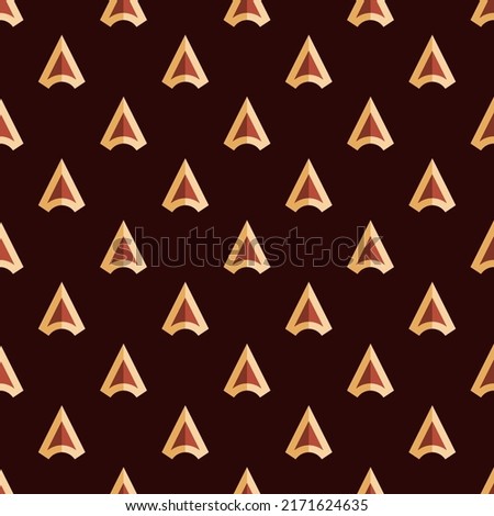 Abstract geometric seamless pattern with arrows, pointers. Geometric design elements. Brown, beige colors. Color background for fabrics, wallpaper, covers, textile, decoration, scrapbooking.
