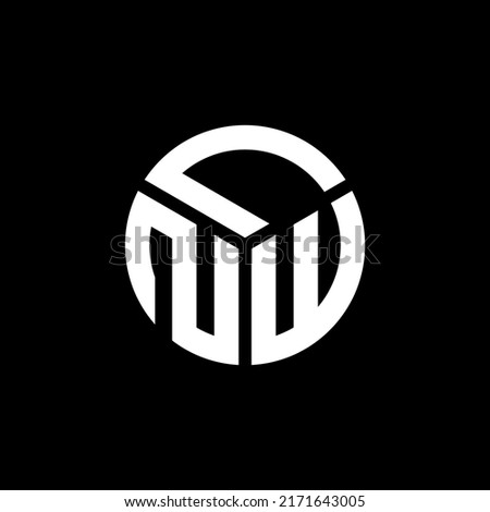LNW letter logo design on black background. LNW creative initials letter logo concept. LNW letter design.
