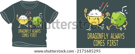 dragonfly always comes first t-shirt design background color is a dark-green and t-shirt color is a dark-green beautiful color and beautiful design