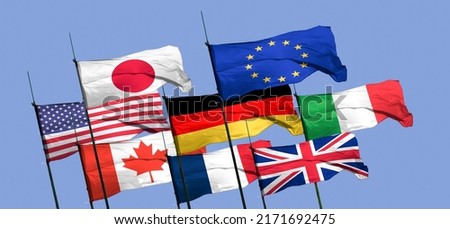 flags The Group of Seven (G7) Hiroshima Summit 2023
 Royalty-Free Stock Photo #2171692475