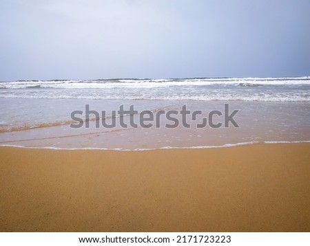 A amazing sea waves on the beach