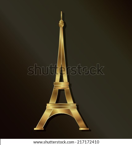 Luxury Golden Eiffel Tower image. 