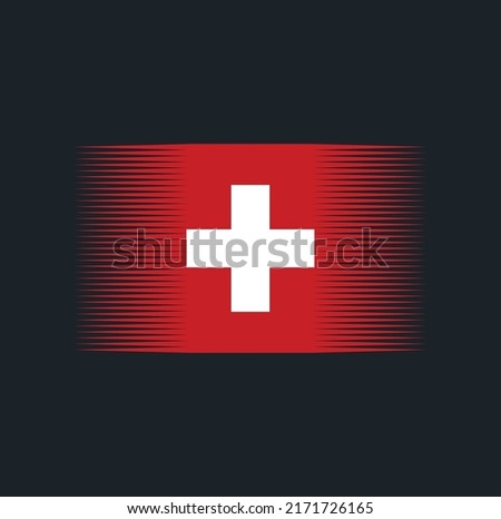 Switzerland Flag Brush. National Flag