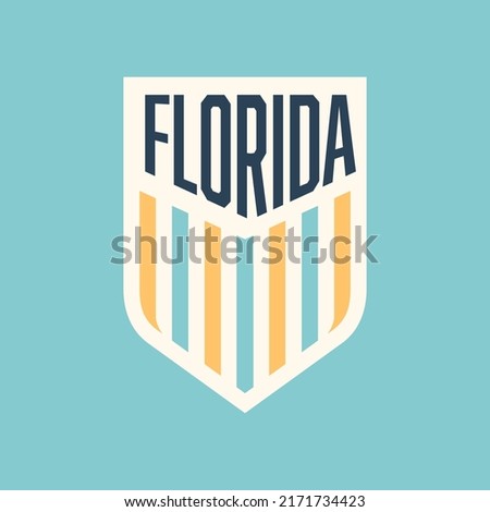 Sports team to the Florida, USA. Badge for t-shirt, banner