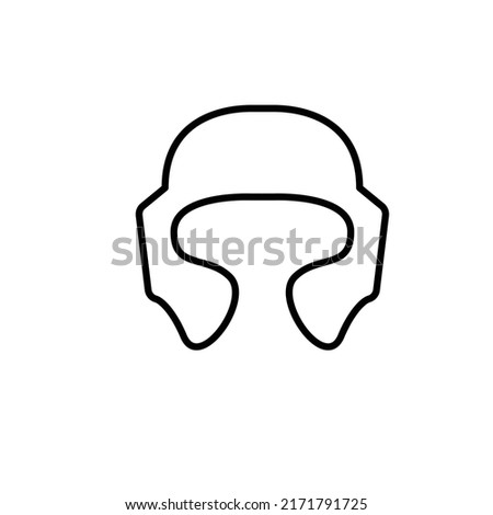 boxing helmet editable stroke icon, Smart stroke icon