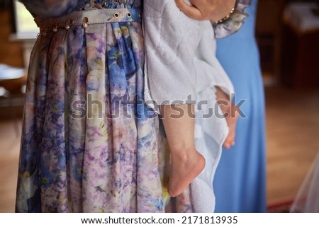 baby christening. Ceremony of a christening in Christian church. baptismal.