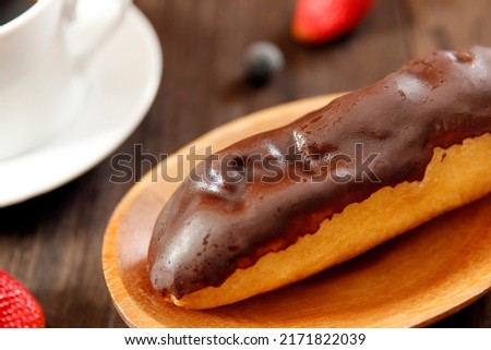 Eclair of dessert on the table