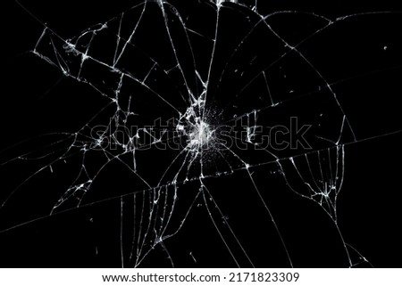 Texture broken glass with cracks. Abstract of cracked screen Smartphone from shock. Royalty-Free Stock Photo #2171823309