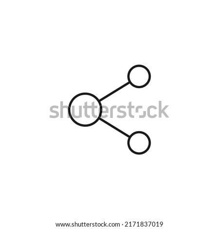 Social media concept. Vector symbol drawn with black thin line. Editable stroke. Suitable for articles, web sites etc. Line icon of algorithm 