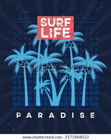 Surf life poster and apparel concept