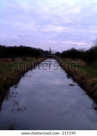 This is a view of the River Roding in London