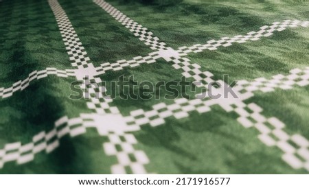Green Cross Square Pattern Fabric