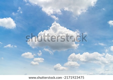 Blue sky and beautiful clouds.
