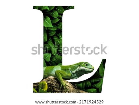 Letter L lizard Concept Idea isolated  Royalty-Free Stock Photo #2171924529