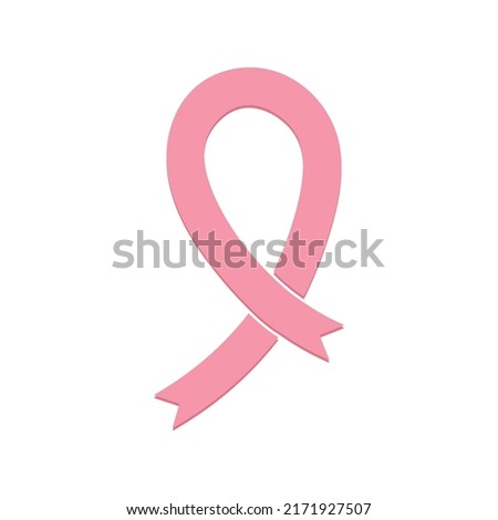 Breast cancer awareness symbol. Pink bow.