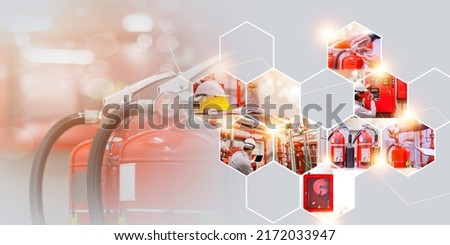 fire extinguishing system , fire extinguishing system service concept . Royalty-Free Stock Photo #2172033947