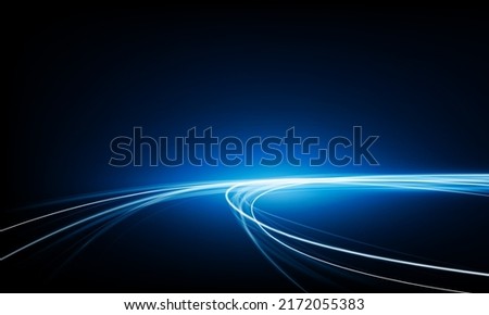Abstract speed Business Start up launching product with Electric car and city concept Hitech communication concept innovation background,  vector design