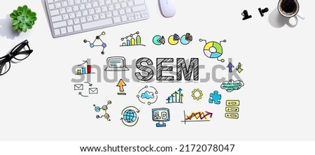 SEM with a computer keyboard and a mouse
