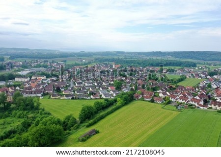 Aerial view of small village in Baden-Württemberg, Germany