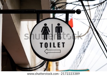 Toilet sign for ladies and gentlemen