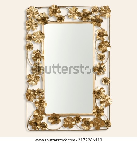 Golden Beautiful Mirror Frame photo