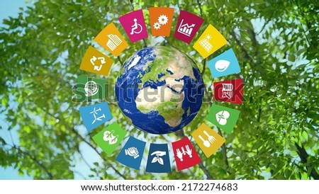 Environmental technology concept. Sustainable development goals. SDGs. Royalty-Free Stock Photo #2172274683