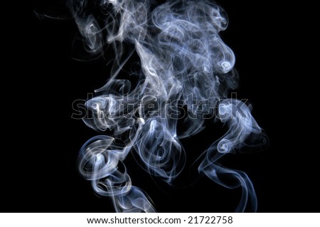smoke isolated on a black background