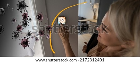 woman is protected from the virus by a dome