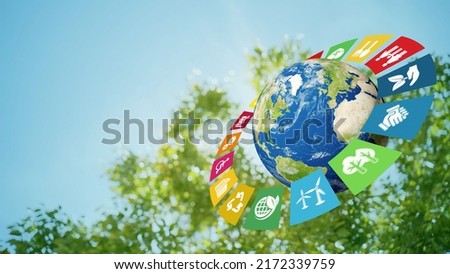 Environmental technology concept. Sustainable development goals. SDGs. Royalty-Free Stock Photo #2172339759